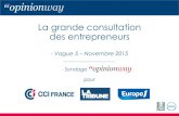 Grande consultation des entrepreneurs - Vague 5 - Novembre 2015