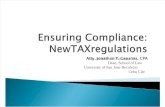 Ensuring Tax Compliance - New Tax Regulations