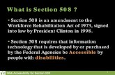 Web accessibility and section 508 guideline
