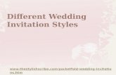 Different wedding invitation styles