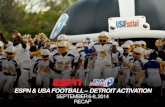ESPN & USA Football - Detroit Recap (Sept 6-8, 2014)