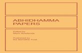 ABHIDHAMMA PAPERS ... 6 Abhidhamma Papers 5 Relationships 70 Critical points in the thought process