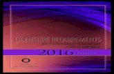 State Licensure Requirements, 2016