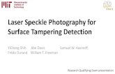 Laser Speckle Photography for Surface Tampering 2014. 9. 26.¢  Laser Speckle Photography for Surface