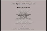 Lee Symons Song List 2019. 4. 16.¢  Lee Symons¢â‚¬â„¢ Song List Alternative/Indie Champagne Supernova