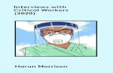 Bleed area Interviews with Critical Workers (2020) 2021. 1. 15.آ  Harun Morrison Tamsin, 33 General