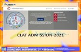 CLAT ADMISSION- Instructions for UG Programme The CLAT 2021 examination will be held in OFFLINE mode. The applications have to be submitted ONLINE only from consortiumofnlus.ac.in