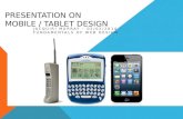 Mobile Presentation on mobile / tablet design