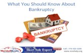 What you Should Know about Bankruptcy - Marshall Carrasco Short Sale Expert Reno NV