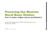 Green Telecom & IT Workshop by IISc and Bell labs:  Prof. Ashok Jhunjhunwala : Telecom Tower Energy