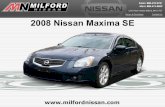 Used 2008 Nissan Maxima SE - Milford Nissan Worcester, MA