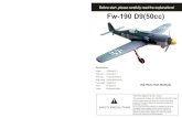 Fw-190 D9(50cc) - BigPlanes D9-book.pdf Fw-190 D9(50cc) Specification: Length: 2100mm(82.5¯¼â€) Wing
