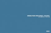 BRIDGE PARK OPEN SPACE . B-BLOCK Mulit-colored Adirondack Chairs placed on bluestone paving Litter &