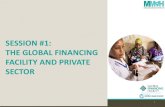 SESSION #1: THE GLOBAL FINANCING FACILITY AND PRIVATE SECTOR Private sector facilities linked to national