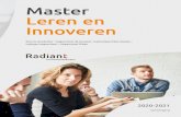 Master Leren en Innoveren In het programma van de Master Leren en Innoveren neemt innoveren op basis