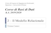 Corso di Basi di Dati - leotta/basididati/2019-2020/2...¢  Sistemi di Basi di Dati Base di Dati : Collezione