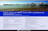 Joint annual HEPP and APP conference ... 21â€“23 March 2016 University of Sussex, Brighton, UK Organised