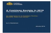 A Cashless Society in 2018 A digital and cashless economy risks financial exclusion if the interests