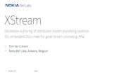 XStream - ¢â‚¬¢ Google Cloud Dataflow, MapReduce, FlumeJava, Sawzall, Millwheel ¢â‚¬¢ Distributed stream