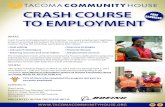 Crash Course to Employment - Tacoma Community House 2016. 9. 8.¢  CRASH COURSE TO EMPLOYMENT Crash Course