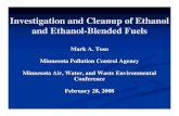 Investigation and Cleanup of Ethanol and Ethanol-Blended Fuels Similar low ethanol and high methane