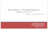 Budget Highlights 2016-17 - apcca.files. Union Budget 2016-17 ¢â‚¬â€œ Direct Tax Proposals (For Clients