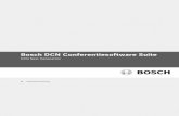 Bosch DCN Conferentiesoftware Suite ... – Paragraaf 1.1 DCN-SW server en console – Paragraaf 1.2 Configuratietoepassing – Paragraaf 1.3 Operator-applicatie – Paragraaf 1.4
