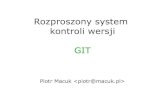 Git -- rozproszony system kontroli wersji