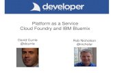Platform as a Service - CloudFoundry and IBM Bluemix - Developer South Coast