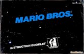 Mario Bros. - Nintendo NES - Manual - ??Thank you for selecting the Nintendo@ Entertainment System'vlario Bros.@ Pak. OBJECT OF THE GAME/GAME DESCRIPTION You can play alone, or team