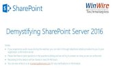 Demystifying SharePoint Server 2016