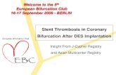 Stent Thrombosis in Coronary Bifurcation After DES ... · PDF file Stent Thrombosis in Coronary Bifurcation After DES Implantation Insight From J -Cypher Registry and Asian Multicenter