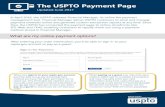 The USPTO Payment ... For assistance using the USPTO¢â‚¬â„¢s payment page, please contact the USPTO help