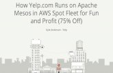 How Yelp.com Runs on Apache Mesos in AWS Spot Fleet ... ... How Yelp.com Runs on Apache Mesos in AWS