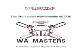 Presents The 5th Annual Warhammer 40,000 The 5th Annual Warhammer 40,000 An 8th Edition Organised Play,