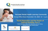 Perinatal Mental Health Learning Community ... Perinatal Mental Health Learning Community Group Office