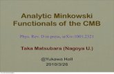 Analytic Minkowski Functionals of the nlg.koubo/2010_3/Matsubara.pdf Analytic Minkowski Functionals