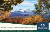 Fourth Quarter 2020 Investor Presentation ... Fourth Quarter 2020 Investor Presentation. Fourth Quarter