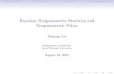Bayesian Nonparametric Statistics and Nonparametric Priors Nonparametric Priors Jaeyong Lee Department