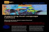 Supporting Dual Language Learners - EDC 2019. 3. 20.¢  Supporting Dual Language Learners What do we
