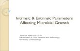 Intrinsic & Extrinsic Parameters Affecting Microbial ... Intrinsic and Extrinsic parameters of foods