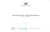 RAPPORT NATIONAL RAPPORT NATIONAL EPT 2011 10 A titre indicatif, les chiffres de ce rapport comme les
