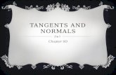Tangents and  Normals
