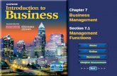 Chapter 7 Business Management Section 7.1 Management Functions