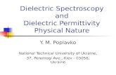 Dielectric Spectroscopy and Dielectric Permittivity Physical Nature