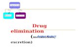 Drug elimination ( metabolism , excretion)