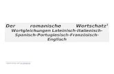 Wortschatz der Romanischen Sprachen