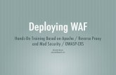 WAF / ModSec + OWASP CRS