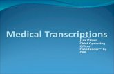 Medical transcriptions