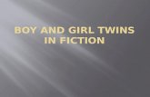 Boy and girl twins in Fiction
